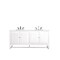 James Martin Vanities Athens 72in Double Vanity, Glossy White w/ 3 CM White Zeus Quartz Top E645-V72-GW-3WZ - alternate 3